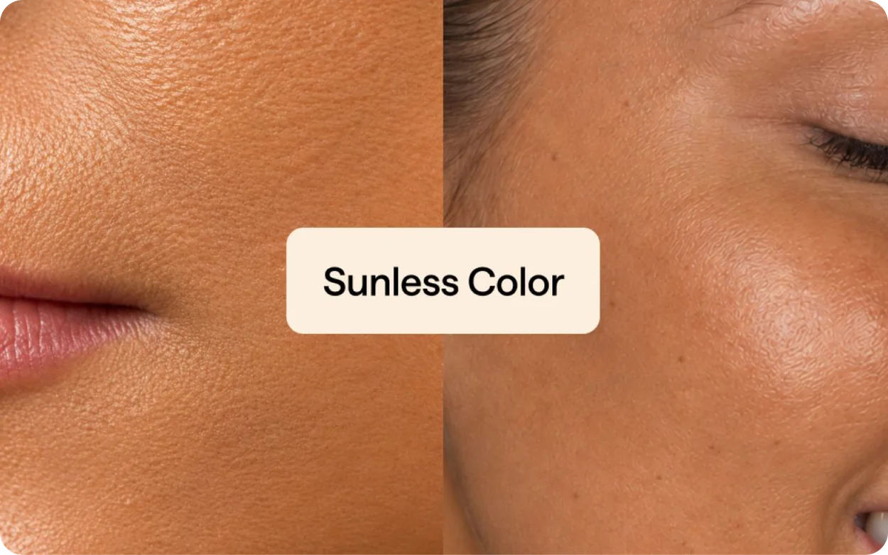 Sunless color: smooth, even golden skin